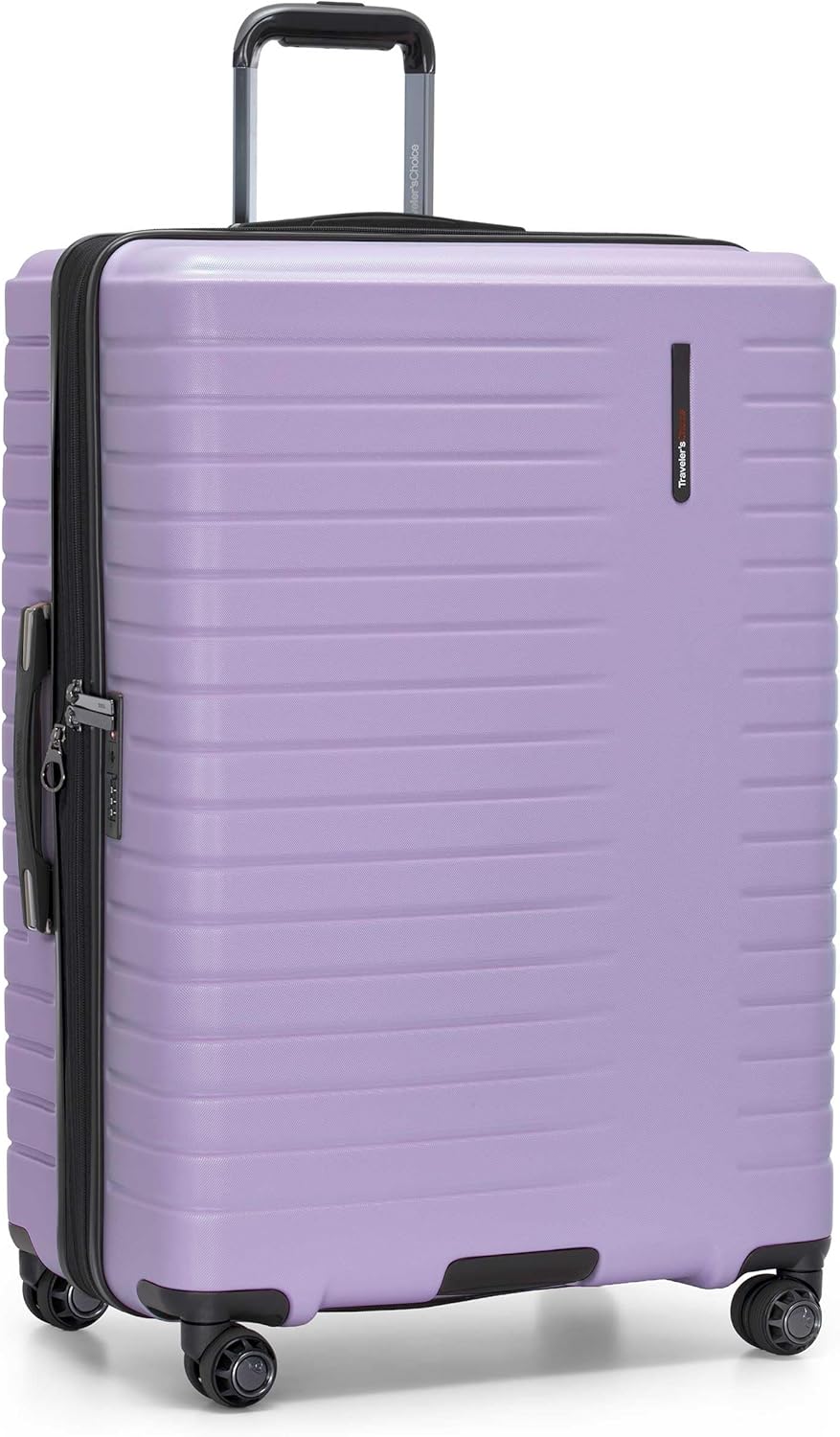Archer Polycarbonate Hardside Spinner Luggage Set, Tie Down Straps, Purple, Carry-On 21-Inch