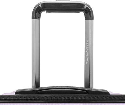 Archer Polycarbonate Hardside Spinner Luggage Set, Tie Down Straps, Purple, Carry-On 21-Inch