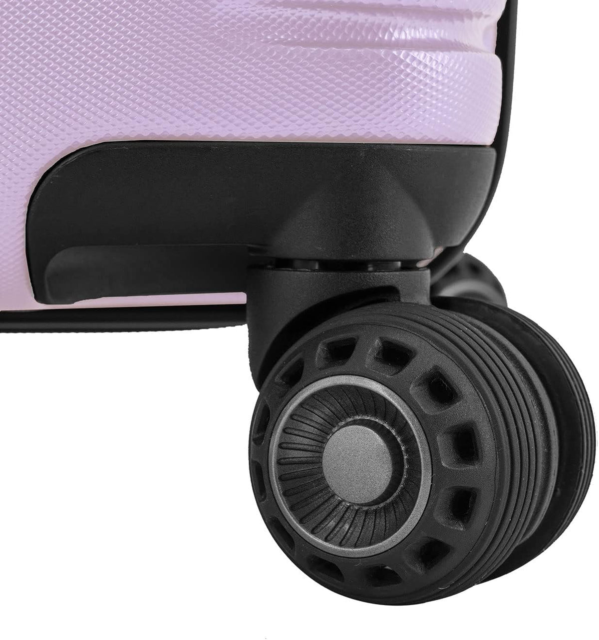 Archer Polycarbonate Hardside Spinner Luggage Set, Tie Down Straps, Purple, Carry-On 21-Inch