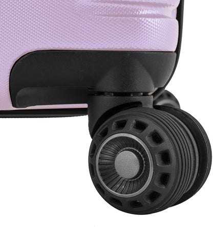 Archer Polycarbonate Hardside Spinner Luggage Set, Tie Down Straps, Purple, Carry-On 21-Inch