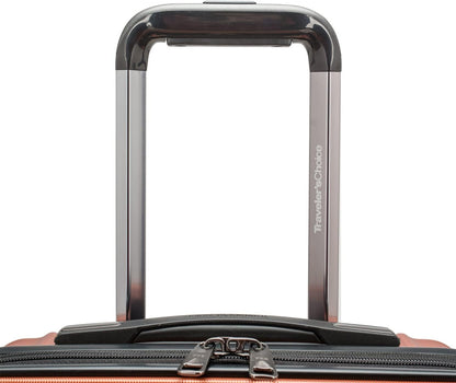 Archer Polycarbonate Hardside Spinner Luggage Set, Tie Down Straps, Purple, Carry-On 21-Inch