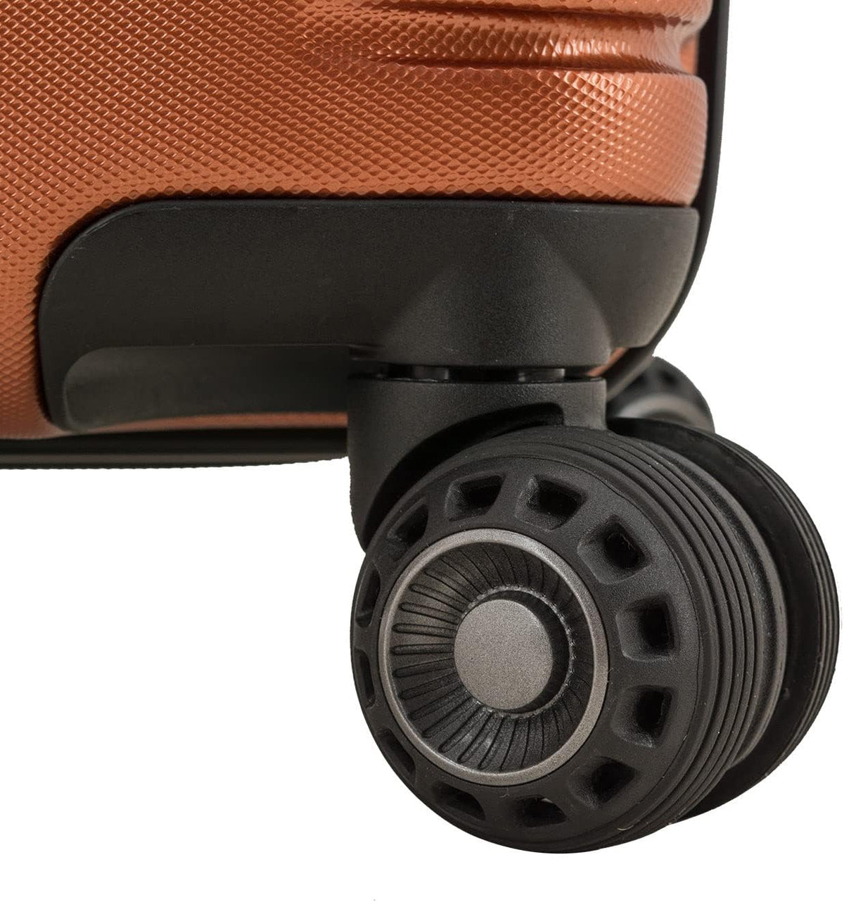 Archer Polycarbonate Hardside Spinner Luggage Set, Tie Down Straps, Purple, Carry-On 21-Inch