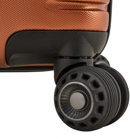 Archer Polycarbonate Hardside Spinner Luggage Set, Tie Down Straps, Purple, Carry-On 21-Inch