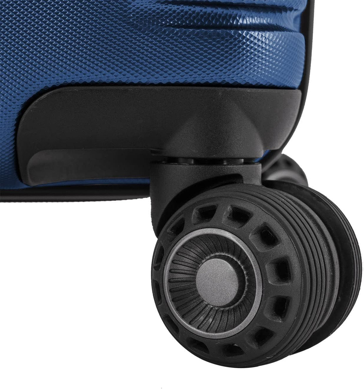 Archer Polycarbonate Hardside Spinner Luggage Set, Tie Down Straps, Purple, Carry-On 21-Inch