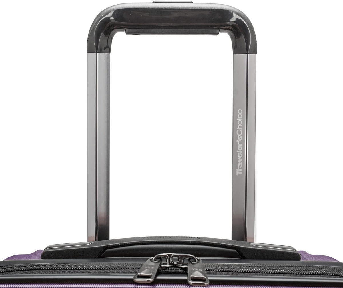 Archer Polycarbonate Hardside Spinner Luggage Set, Tie Down Straps, Purple, Carry-On 21-Inch