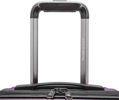 Archer Polycarbonate Hardside Spinner Luggage Set, Tie Down Straps, Purple, Carry-On 21-Inch