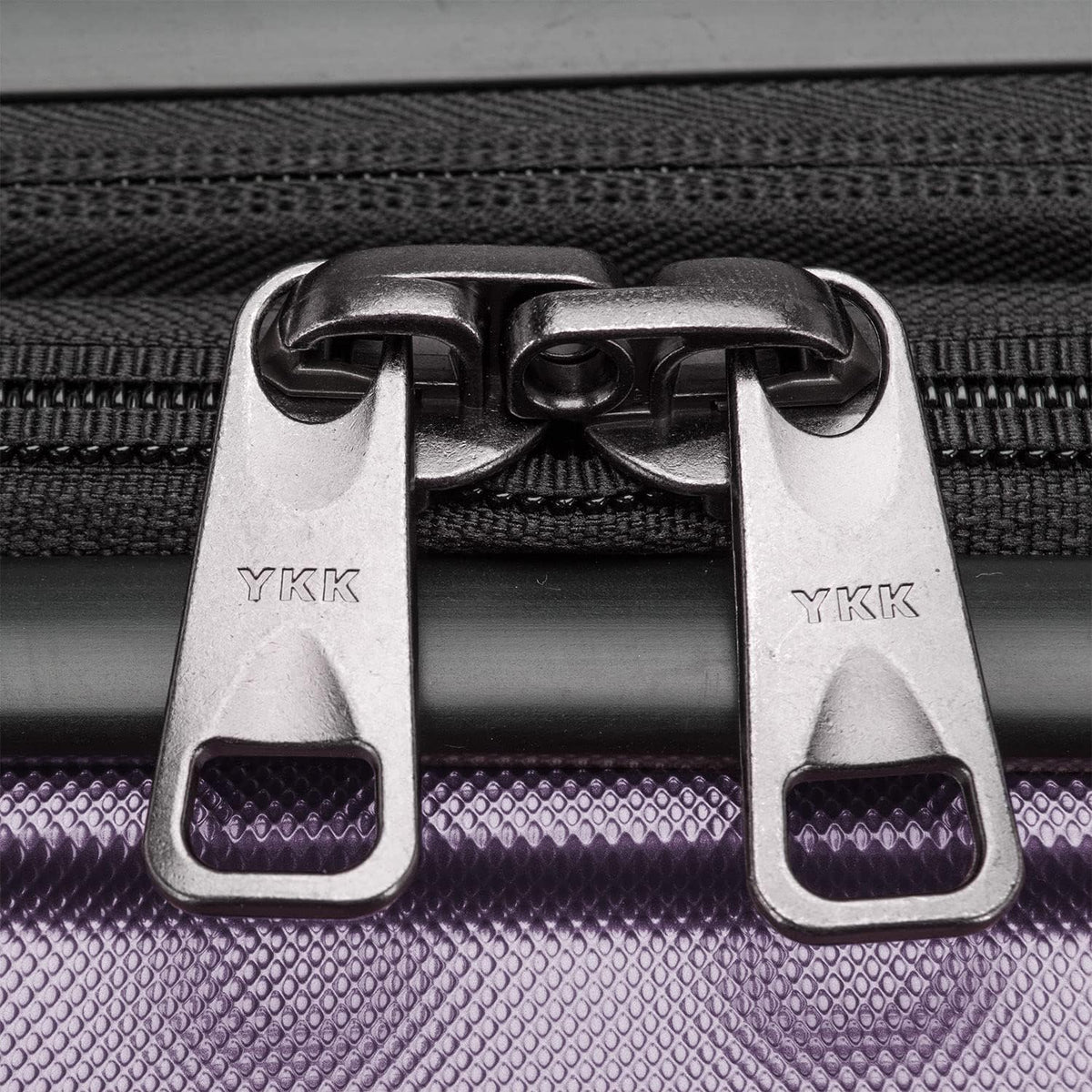Archer Polycarbonate Hardside Spinner Luggage Set, Tie Down Straps, Purple, Carry-On 21-Inch