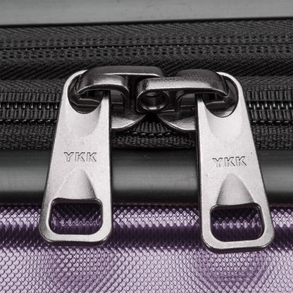 Archer Polycarbonate Hardside Spinner Luggage Set, Tie Down Straps, Purple, Carry-On 21-Inch