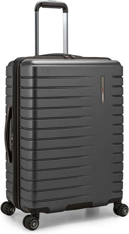 Archer Polycarbonate Hardside Spinner Luggage Set, Tie Down Straps, Purple, Carry-On 21-Inch