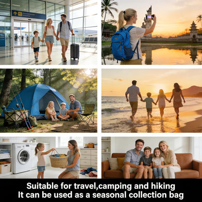 Compression Bags - Travel Essentials - 12 Pack Space Saver Bags for Clothing - No Vacuum Pump Or Air Extractor is Needed - Travel Storage Accessories and Home Packing Organizers (transparent)