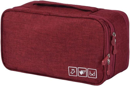 Large Capacity Travel Underwear Closure Bra Travel Case for Women Traveling (Black)
