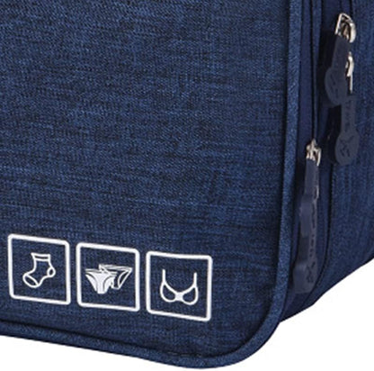 Large Capacity Travel Underwear Closure Bra Travel Case for Women Traveling (Black)