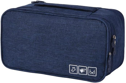 Large Capacity Travel Underwear Closure Bra Travel Case for Women Traveling (Black)