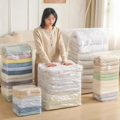 Compression Packing Cube,Reusable Space Saver No Pump | Compression Shipping Bags | for Travel Lugggage Suitcase Home Closet Wardrobe Dorm College