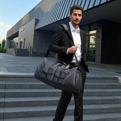 Travel Garment Duffel Bag, 45L Carry on Suit Bag for Men Convertible Foldable Weekend Bag with Shoe Compartment