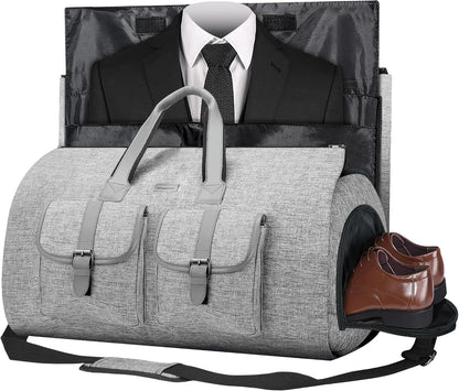 Travel Garment Duffel Bag, 45L Carry on Suit Bag for Men Convertible Foldable Weekend Bag with Shoe Compartment