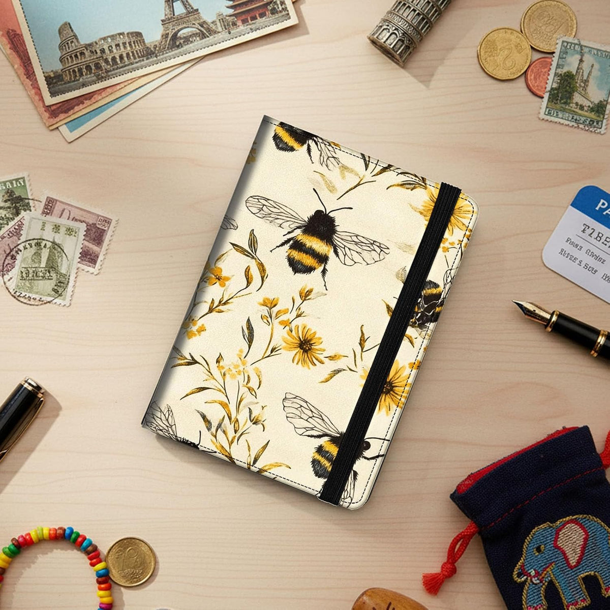 Passport Cover,RFID Blocking,Large Capacity Multi-Slot Travel Passport Wallet for Men & Women - Dark Raven - Colors A
