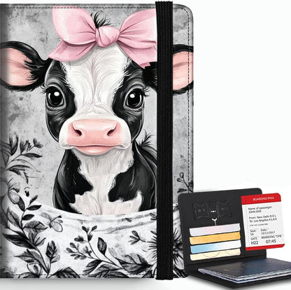 Passport Cover,RFID Blocking,Large Capacity Multi-Slot Travel Passport Wallet for Men & Women - Dark Raven - Colors A