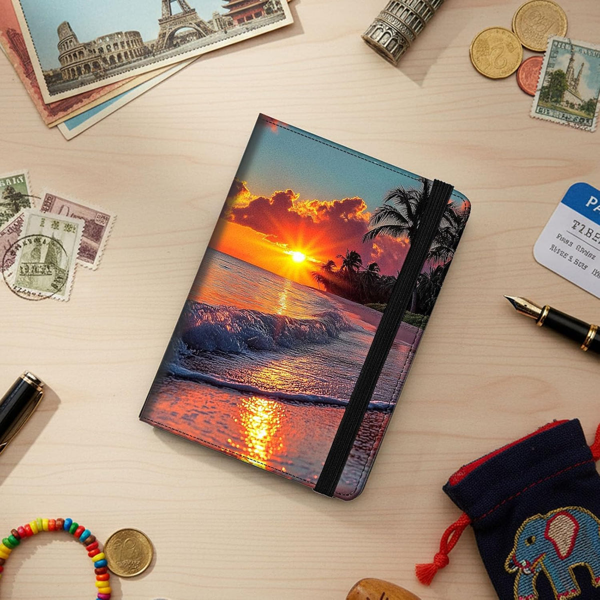 Passport Cover,RFID Blocking,Large Capacity Multi-Slot Travel Passport Wallet for Men & Women - Dark Raven - Colors A