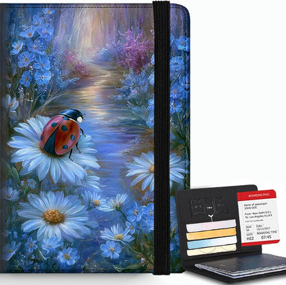 Passport Cover,RFID Blocking,Large Capacity Multi-Slot Travel Passport Wallet for Men & Women - Dark Raven - Colors A