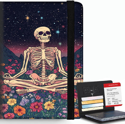 Passport Cover,RFID Blocking,Large Capacity Multi-Slot Travel Passport Wallet for Men & Women - Dark Raven - Colors A