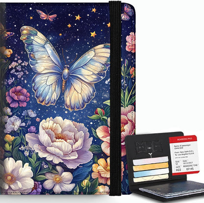 Passport Cover,RFID Blocking,Large Capacity Multi-Slot Travel Passport Wallet for Men & Women - Dark Raven - Colors A