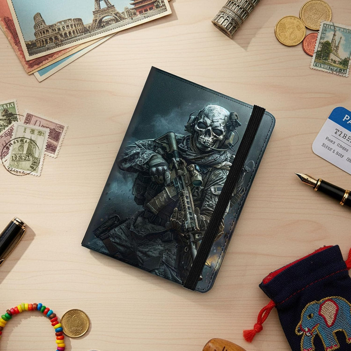 Passport Cover,RFID Blocking,Large Capacity Multi-Slot Travel Passport Wallet for Men & Women - Dark Raven - Colors A
