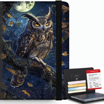Passport Cover,RFID Blocking,Large Capacity Multi-Slot Travel Passport Wallet for Men & Women - Dark Raven - Colors A