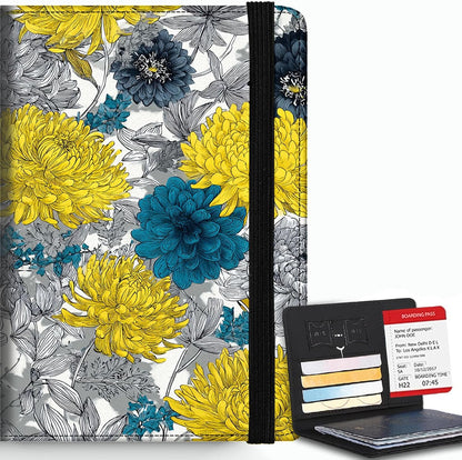 Passport Cover,RFID Blocking,Large Capacity Multi-Slot Travel Passport Wallet for Men & Women - Dark Raven - Colors A