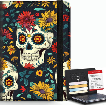 Passport Cover,RFID Blocking,Large Capacity Multi-Slot Travel Passport Wallet for Men & Women - Dark Raven - Colors A