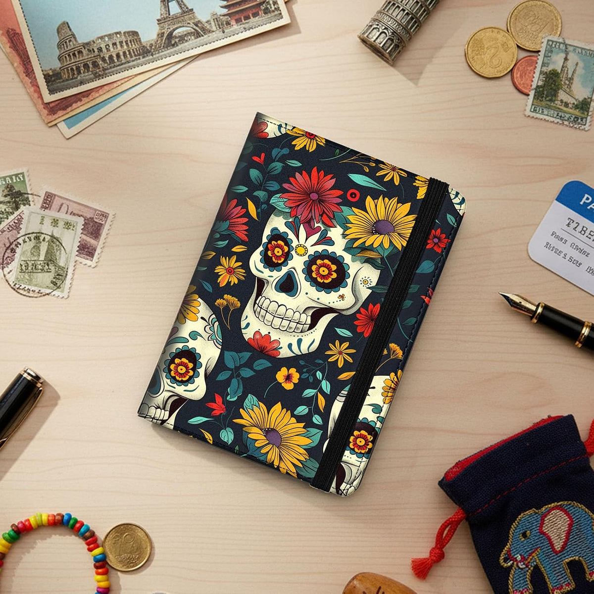 Passport Cover,RFID Blocking,Large Capacity Multi-Slot Travel Passport Wallet for Men & Women - Dark Raven - Colors A
