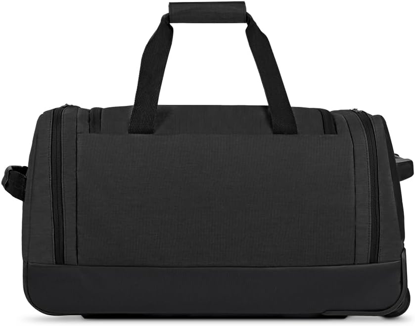 Rolling Duffle Bag with Wheels - Wheeled Carry On Luggage for Travel, Roller Duffel for Men & Women, Telescoping Handle System, Separate Shoe & Laundry Compartment - Leroy, Gray