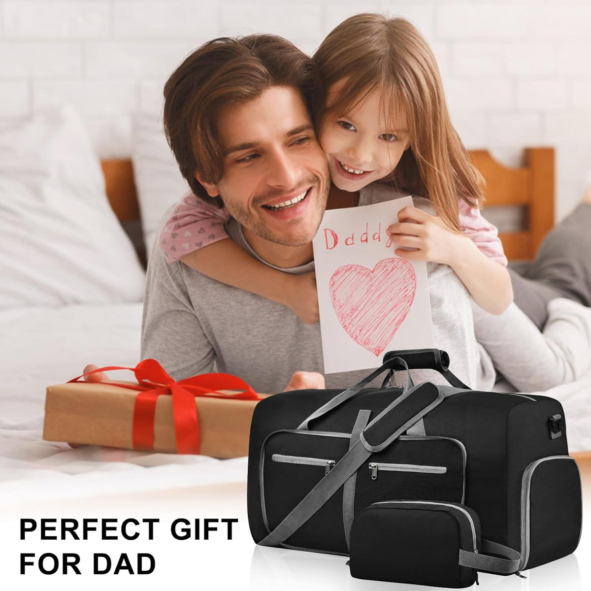 Duffle Bag with Shoes Compartment and Adjustable Strap,Foldable Travel Duffel Bags for Men Women,Waterproof Duffel Bags