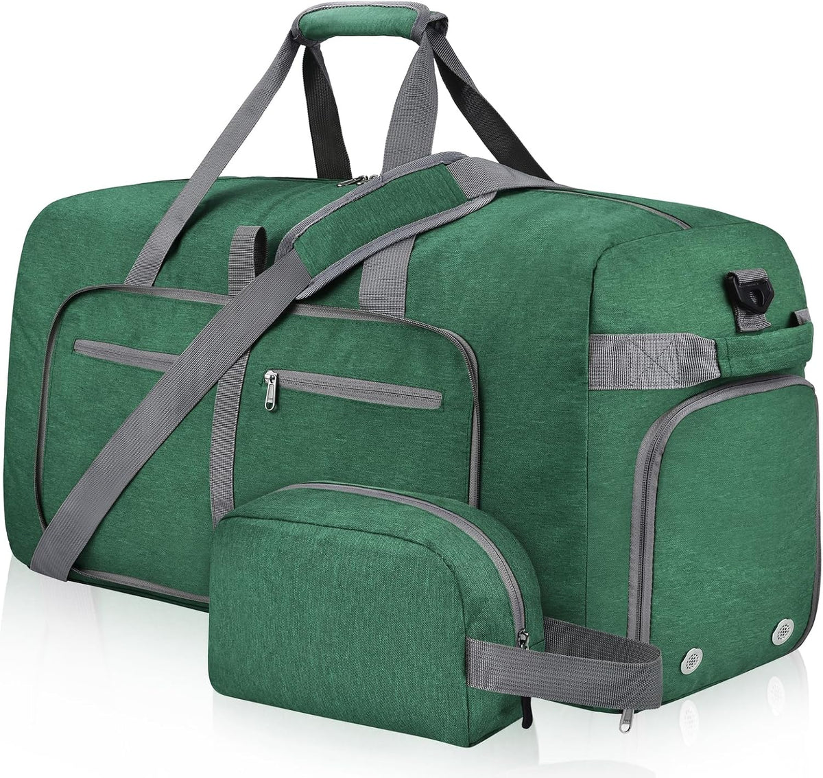 Duffle Bag with Shoes Compartment and Adjustable Strap,Foldable Travel Duffel Bags for Men Women,Waterproof Duffel Bags