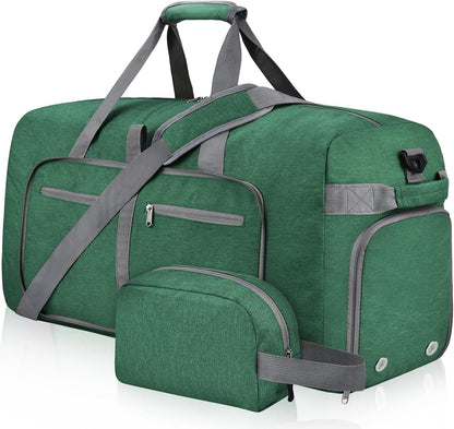Duffle Bag with Shoes Compartment and Adjustable Strap,Foldable Travel Duffel Bags for Men Women,Waterproof Duffel Bags