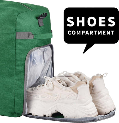 Duffle Bag with Shoes Compartment and Adjustable Strap,Foldable Travel Duffel Bags for Men Women,Waterproof Duffel Bags