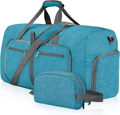 Duffle Bag with Shoes Compartment and Adjustable Strap,Foldable Travel Duffel Bags for Men Women,Waterproof Duffel Bags