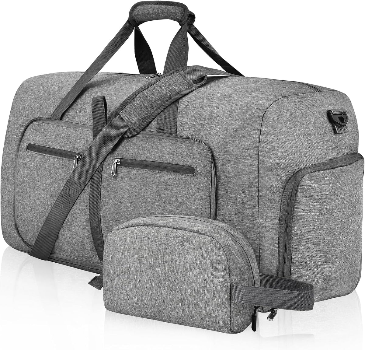 Duffle Bag with Shoes Compartment and Adjustable Strap,Foldable Travel Duffel Bags for Men Women,Waterproof Duffel Bags