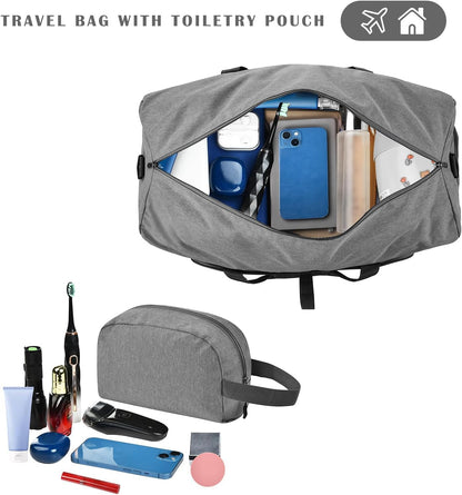 Duffle Bag with Shoes Compartment and Adjustable Strap,Foldable Travel Duffel Bags for Men Women,Waterproof Duffel Bags
