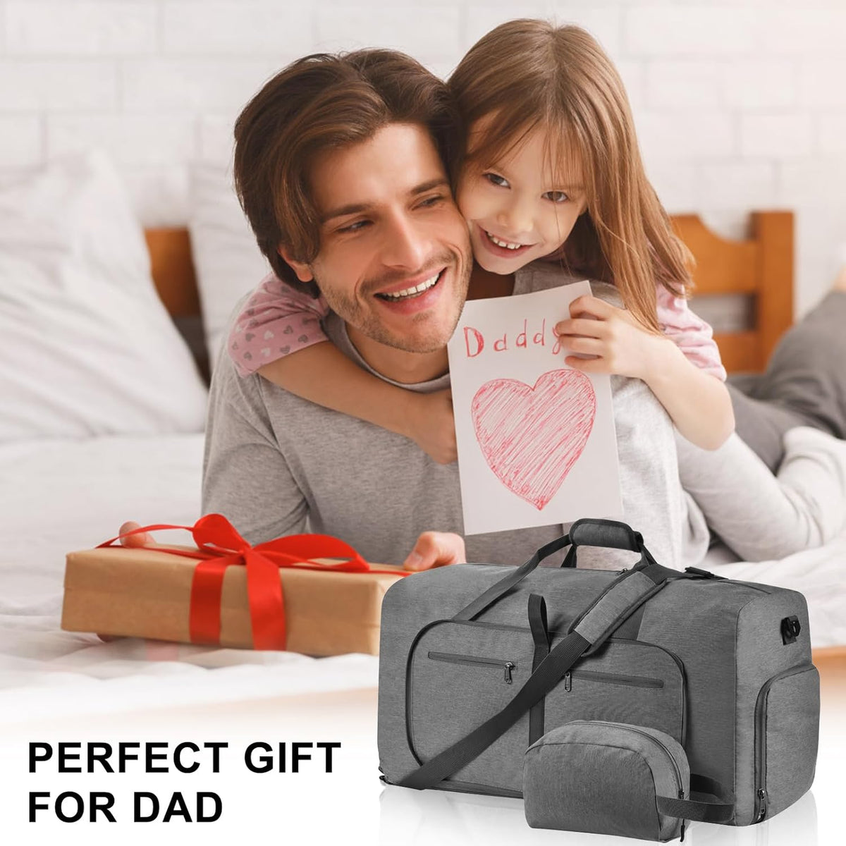 Duffle Bag with Shoes Compartment and Adjustable Strap,Foldable Travel Duffel Bags for Men Women,Waterproof Duffel Bags