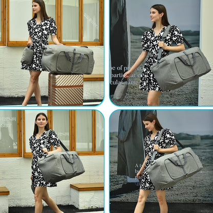Duffle Bag with Shoes Compartment and Adjustable Strap,Foldable Travel Duffel Bags for Men Women,Waterproof Duffel Bags