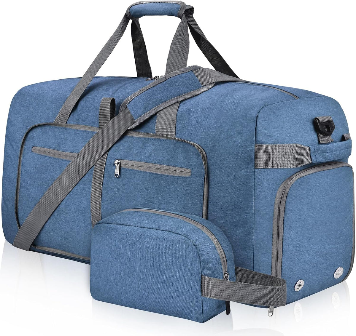 Duffle Bag with Shoes Compartment and Adjustable Strap,Foldable Travel Duffel Bags for Men Women,Waterproof Duffel Bags
