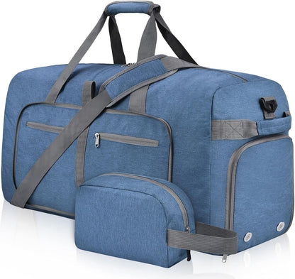 Duffle Bag with Shoes Compartment and Adjustable Strap,Foldable Travel Duffel Bags for Men Women,Waterproof Duffel Bags