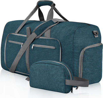 Duffle Bag with Shoes Compartment and Adjustable Strap,Foldable Travel Duffel Bags for Men Women,Waterproof Duffel Bags