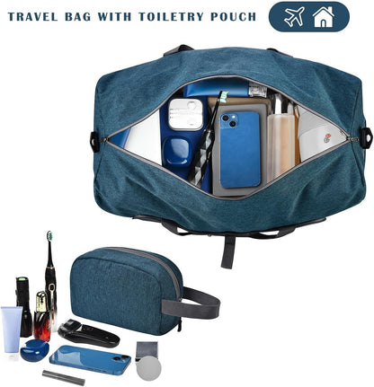 Duffle Bag with Shoes Compartment and Adjustable Strap,Foldable Travel Duffel Bags for Men Women,Waterproof Duffel Bags