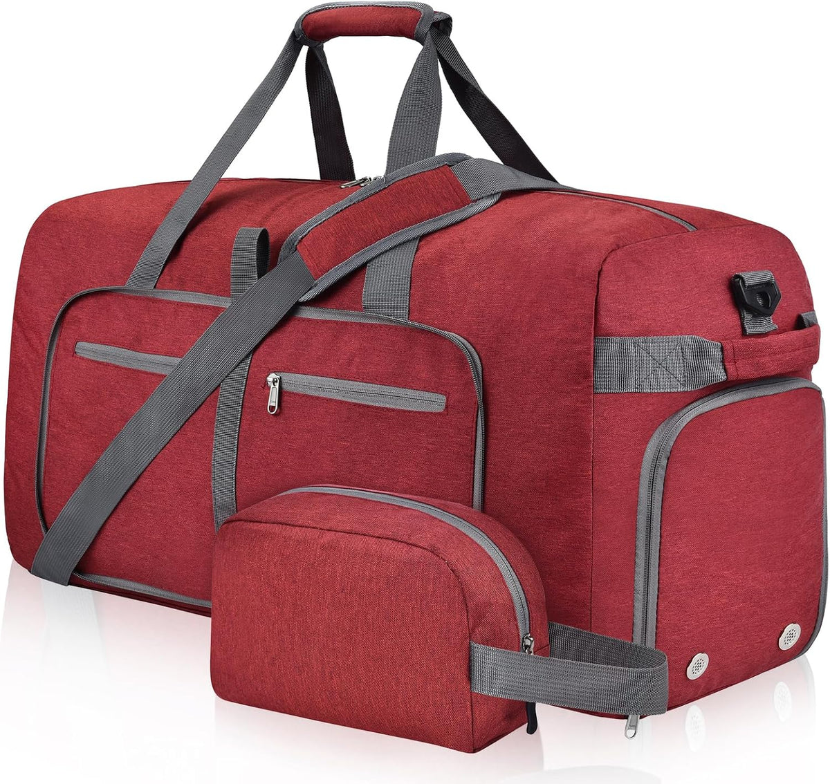 Duffle Bag with Shoes Compartment and Adjustable Strap,Foldable Travel Duffel Bags for Men Women,Waterproof Duffel Bags