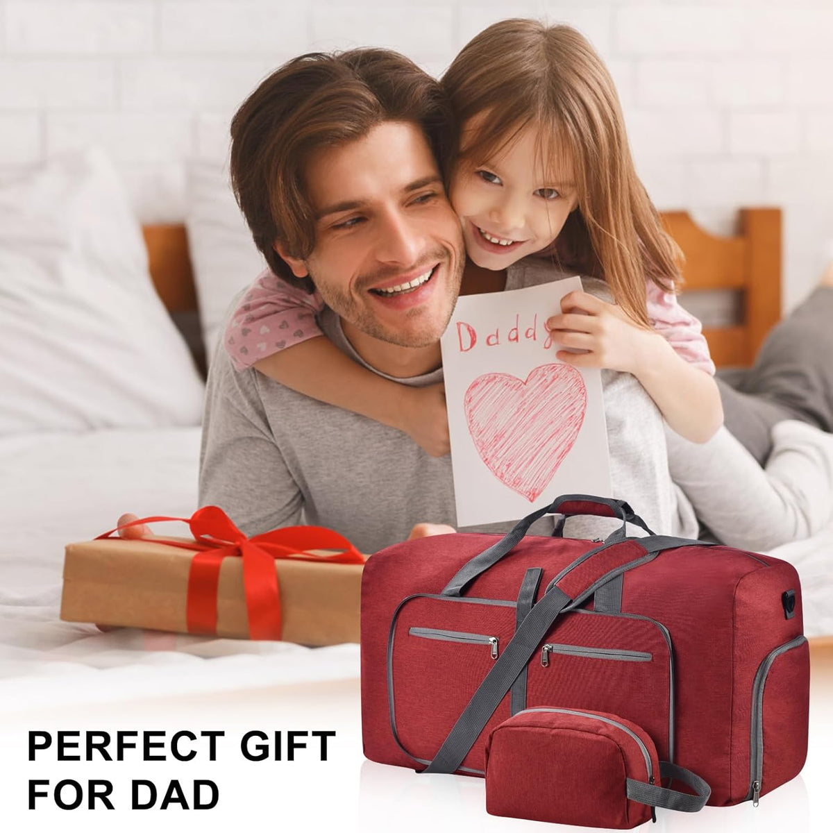 Duffle Bag with Shoes Compartment and Adjustable Strap,Foldable Travel Duffel Bags for Men Women,Waterproof Duffel Bags