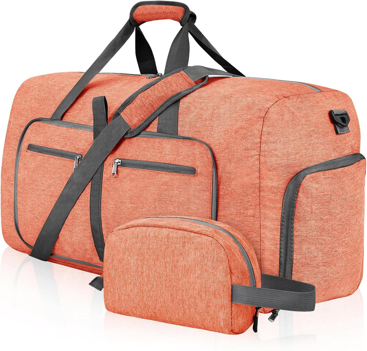 Duffle Bag with Shoes Compartment and Adjustable Strap,Foldable Travel Duffel Bags for Men Women,Waterproof Duffel Bags