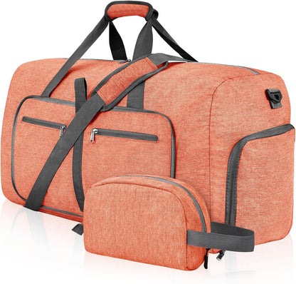 Duffle Bag with Shoes Compartment and Adjustable Strap,Foldable Travel Duffel Bags for Men Women,Waterproof Duffel Bags