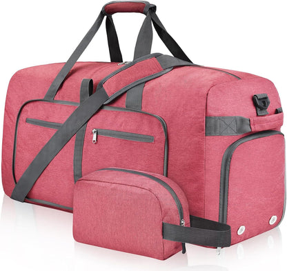 Duffle Bag with Shoes Compartment and Adjustable Strap,Foldable Travel Duffel Bags for Men Women,Waterproof Duffel Bags